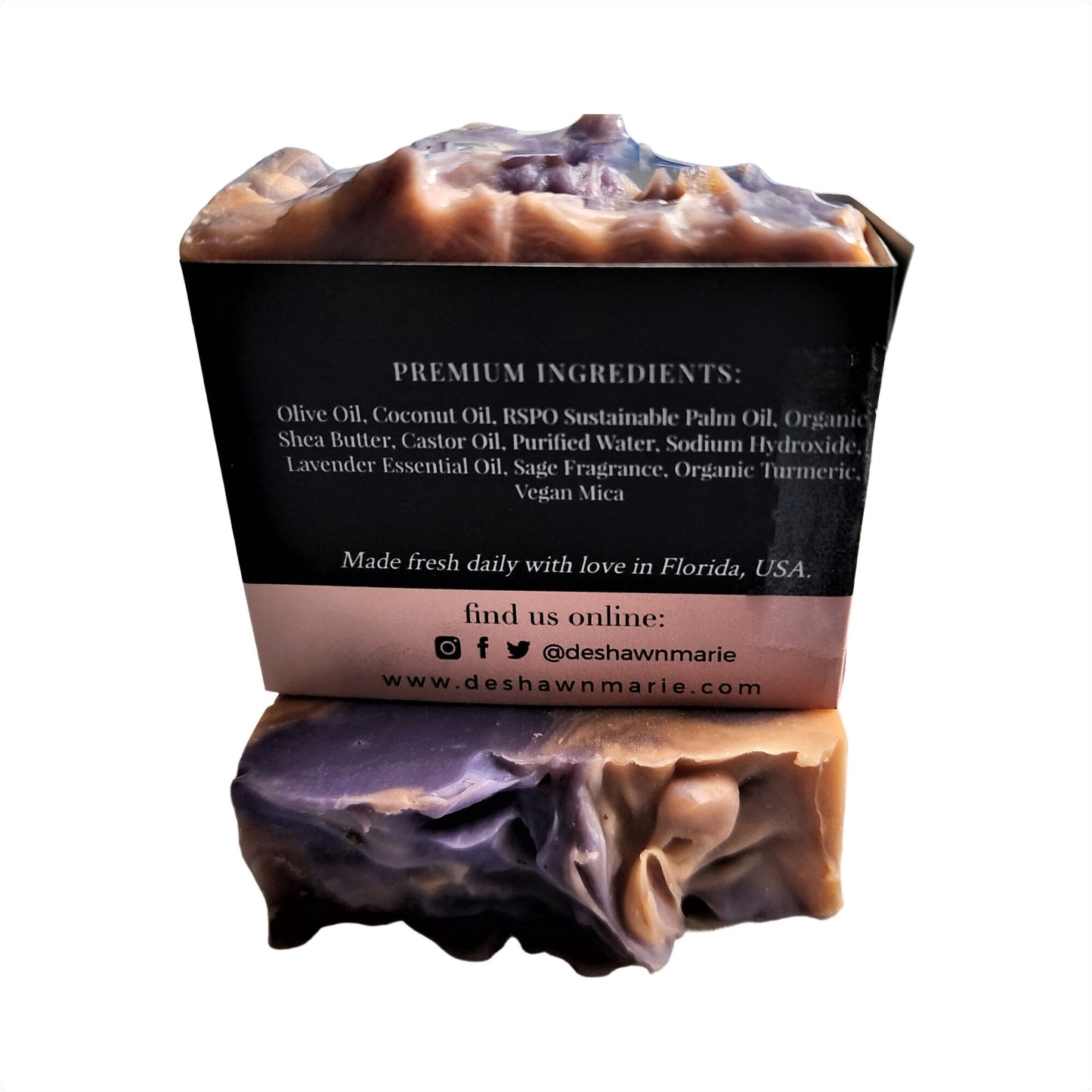 Lavender Sage Soap - Earthy. Floral. Spiritually Uplifting - Fresh, clean aroma of wild sage softened by blooming lavender - Leaves you feeling refreshed, balanced, and renewed