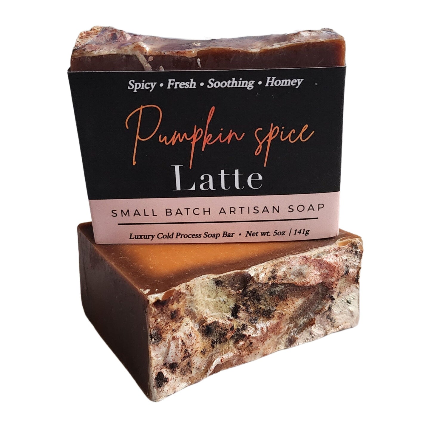 Pumpkin Spice Latte Soap β Cozy Comfort in Every Lather handcrafted cold process bar blends creamy pumpkin, cinnamon & clove