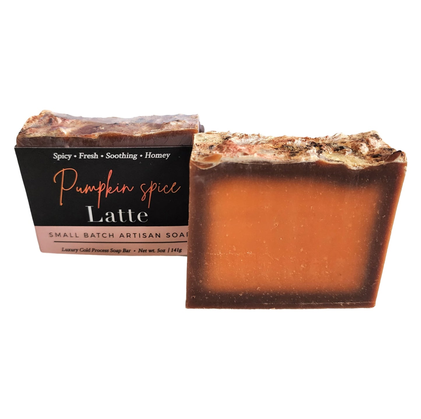 Pumpkin Spice Latte Soap β Cozy Comfort in Every Lather handcrafted cold process bar blends creamy pumpkin, cinnamon & clove