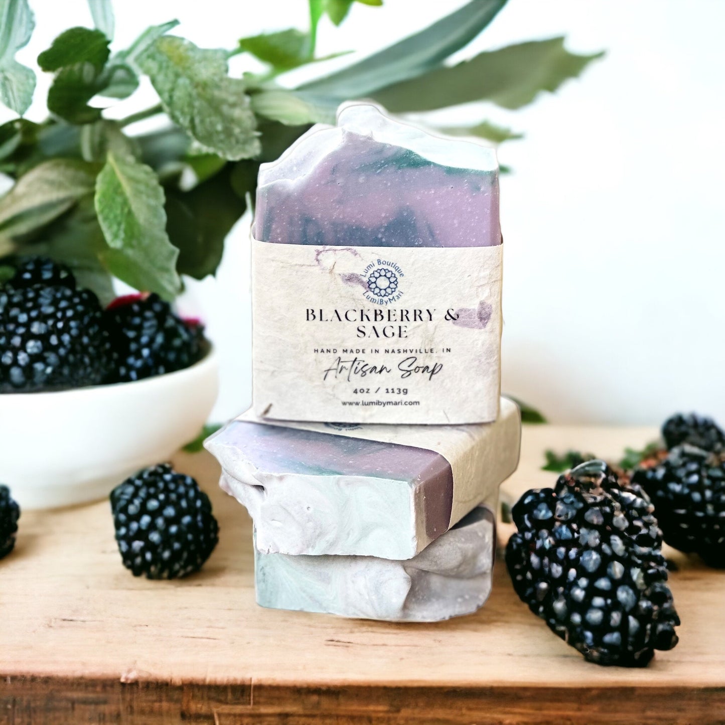Blackberry & Sage Artisan Soap – Sweet, Herbal, and Refreshingly Modern - A Sophisticated Scent for Everyday Indulgence