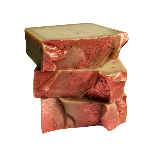 Hot Mocha Coffee Soap - Real coffee grounds for gentle exfoliation - Raw cocoa adds richness and skin-loving benefits - Naturally darkens over time into a rich brown with coppery hues