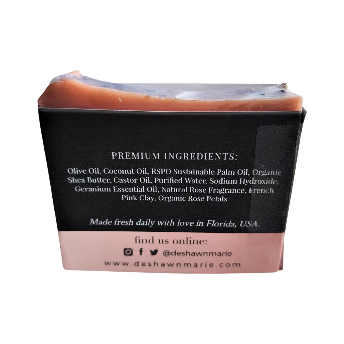Rose Geranium Soap - Romantic floral aroma that uplifts and soothes - calming blend of rose fragrance and geranium essential oil .