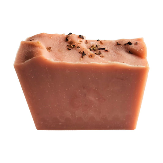 Rose Geranium Soap - Romantic floral aroma that uplifts and soothes - calming blend of rose fragrance and geranium essential oil .