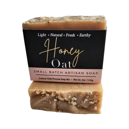 Honey Oat Soap – Gentle Comforting Classic - for gentle daily cleanser creamy, skin-loving lather makes every wash feel like a quiet indulgence—hydrating, calming, and simply clean.