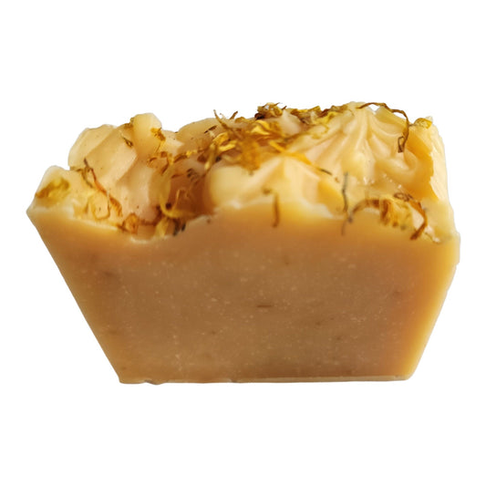 Lemongrass Calendula Soap - Uplifting Bright  Naturally Beautiful - blends zesty lemongrass essential oil with soft, skin-soothing calendula petals.