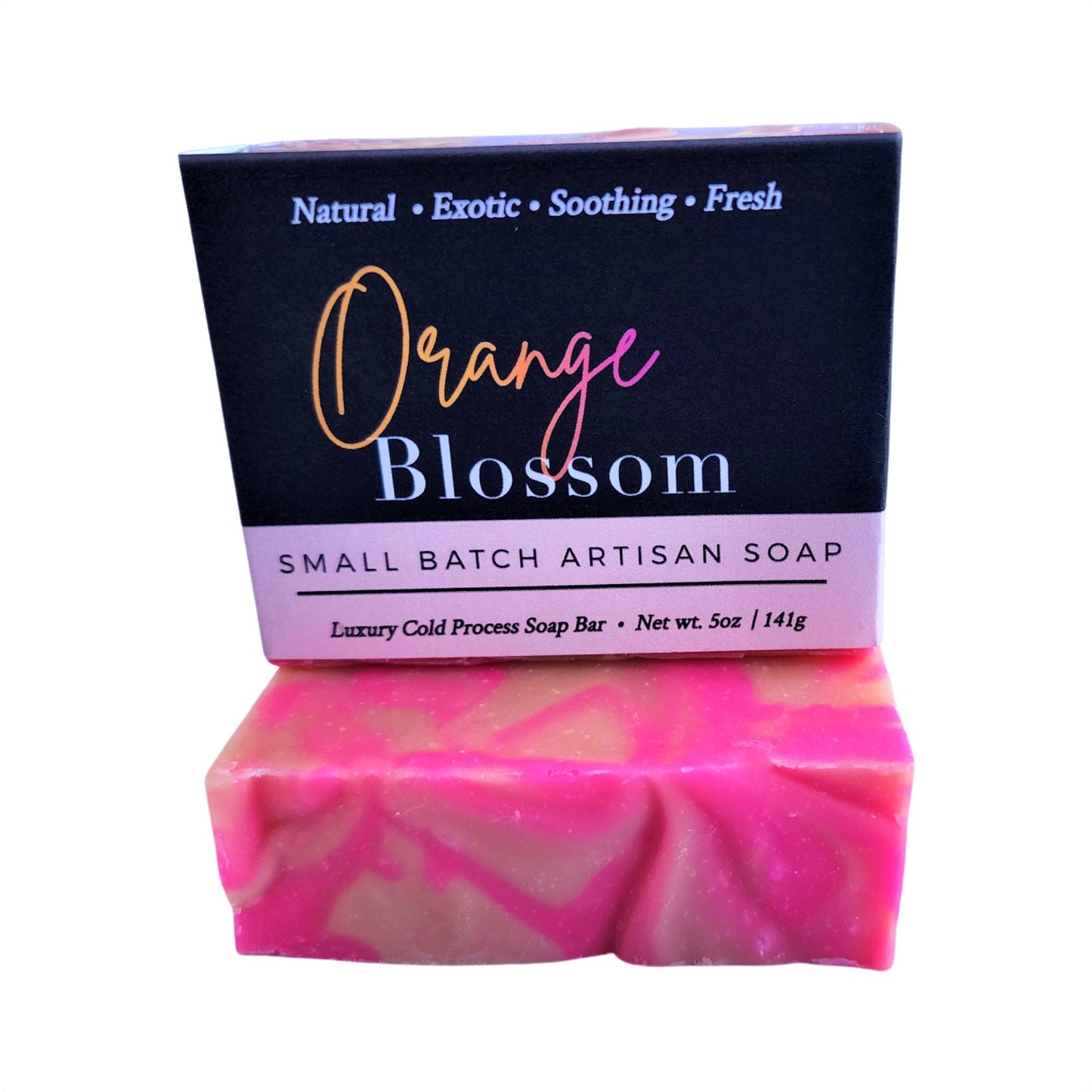 Orange Blossom Soap -  Delicately floral and citrusy - by the intoxicating scent of millions of white blossoms filling the spring air, this soap evokes sunshine, warmth, and romance.