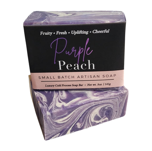 Purple Peach Soap – A Rare Fruit for the Skin is a tribute to nature’s most exotic treasures. Inspired by the rare Indian Blood Cling Peach (also known as the Purple Peach)
