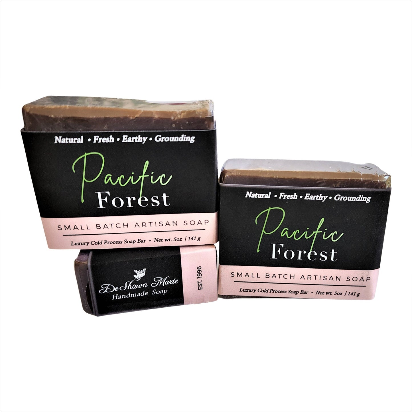Pacific Forest Soap Bar – Refresh. Breathe. Reconnect - captures the calming stillness of an ancient woodland—the crisp scent of pine, cedar, and fresh earth.