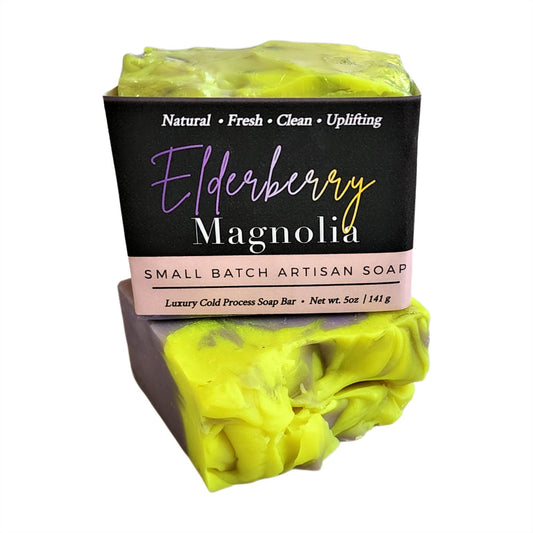 Elderberry Magnolia Soap - Cheerful. Juicy. Uplifting. - A beautifully balanced soap that lifts your spirits with every wash.
