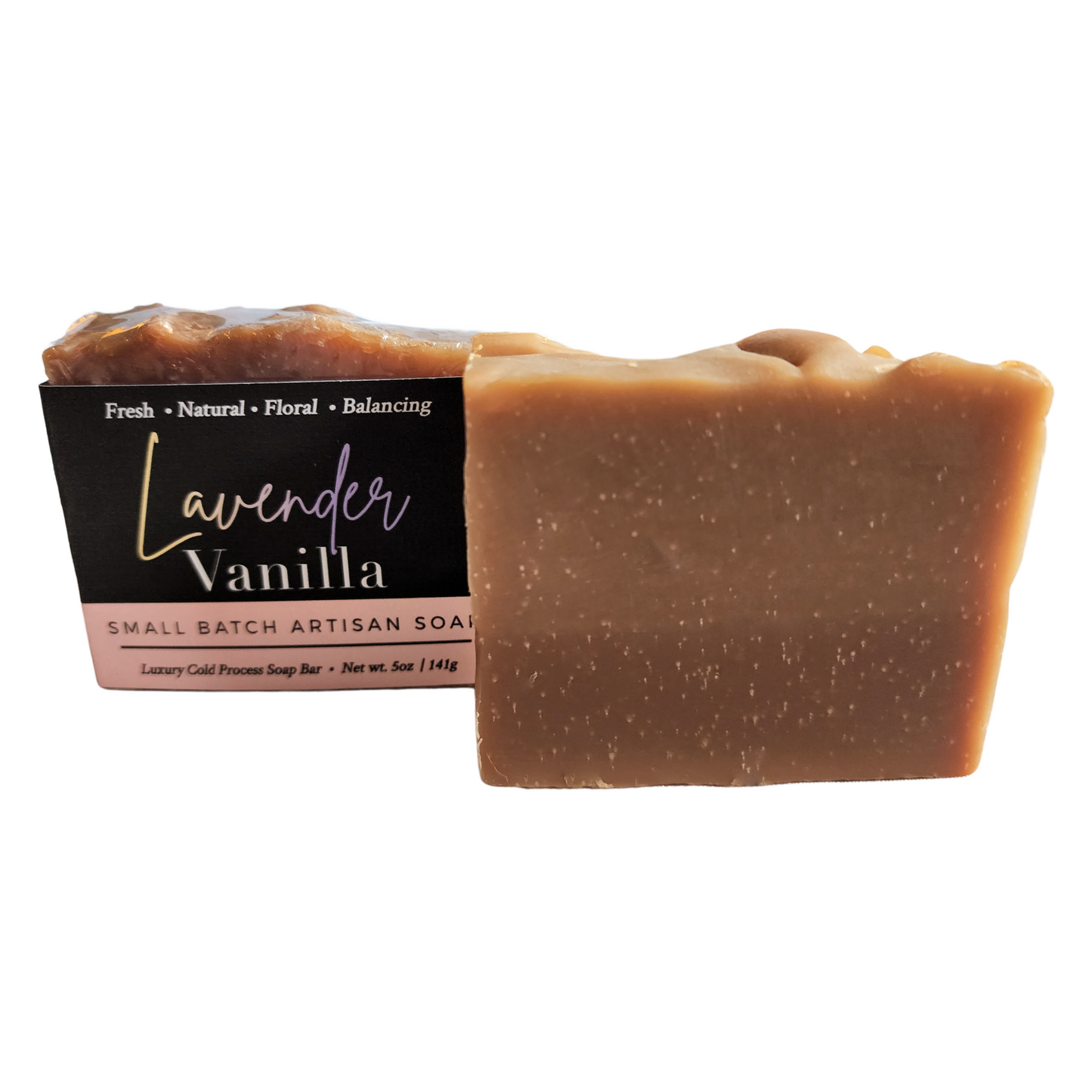 Lavender Vanilla Soap - A timeless blend of earthy French Lavender essential oil and smooth, velvety Vanilla Bean.