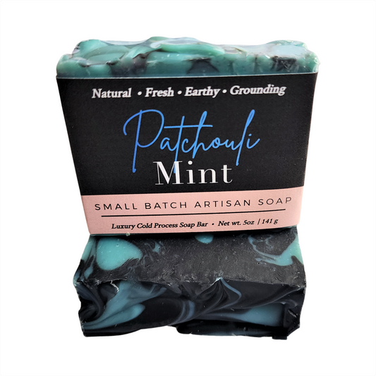 Patchouli Mint Soap - Fresh. Earthy. Powerfully Rejuvenating. - Invigorating mint meets earthy patchouli in a perfectly balanced aroma.