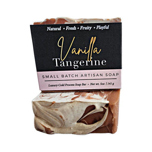 Vanilla Tangerine Soap - Bright. Uplifting. Bursting with Joy - With cheerful tangerine essential oil and sweet, creamy vanilla fragrance
