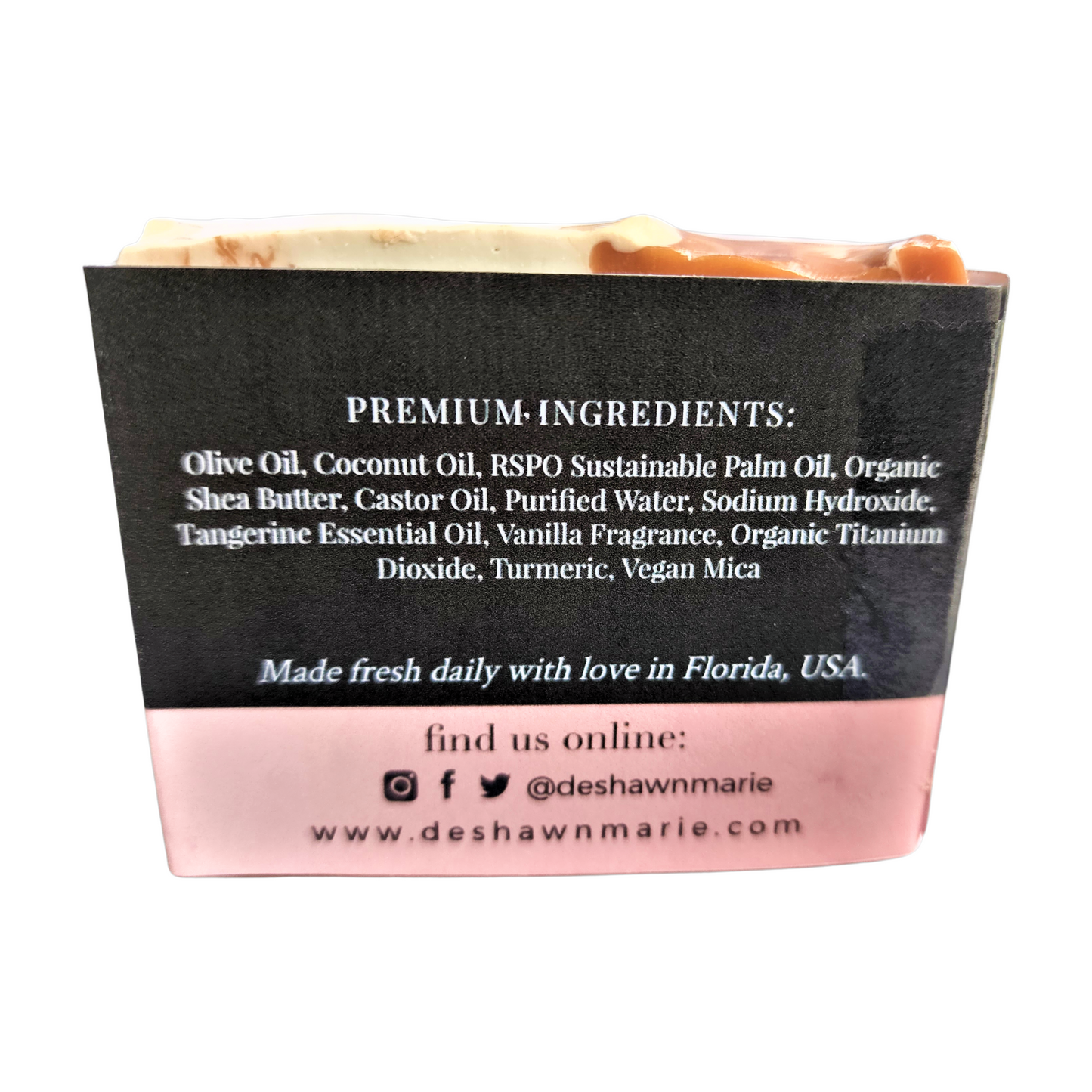 Vanilla Tangerine Soap - Bright. Uplifting. Bursting with Joy - With cheerful tangerine essential oil and sweet, creamy vanilla fragrance